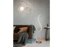 Geschwungene LED Deckenleuchte JIVE mit Fernbedienung Weiß, Breite 50cm