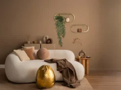Gitter Wandregal 2er Set JOYCE aus Metall in Gold
