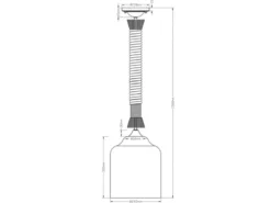 Glasschirm Pendelleuchte JUDITH mit Seil & verknotetem Lampenkabel Ø 24,5cm