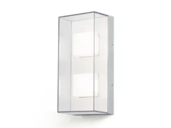 Gradlinige Wandleuchte SANREMO, bruchsicherer Schirm, 8W HP-LED, IP54