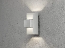 Graue Wandleuchte IMOLA, Up/Down-light, 9 Watt HP-LED, IP54