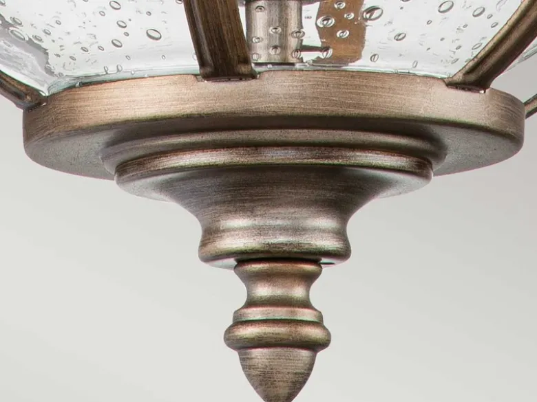 Große Außenwandleuchte HALLERON im Jugendstil, Bronze Höhe 49cm