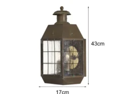 Große Außenwandleuchte NANTUCKET im antiken Landhausstil, Höhe 43cm