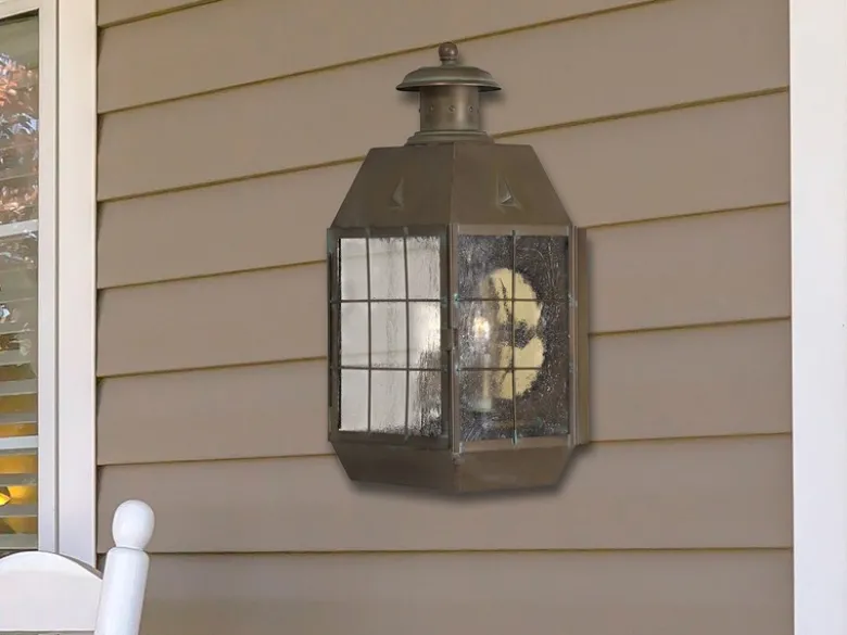 Große Außenwandleuchte NANTUCKET im antiken Landhausstil, Höhe 43cm
