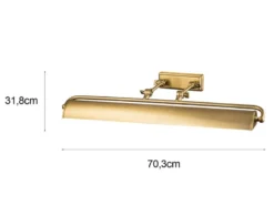 Große Bilderleuchte WINCHFIELD verstellbar, Altmessing Breite 70cm