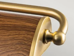 Große Bilderleuchte WINCHFIELD verstellbar, Holzoptik-Altmessing, B: 70cm