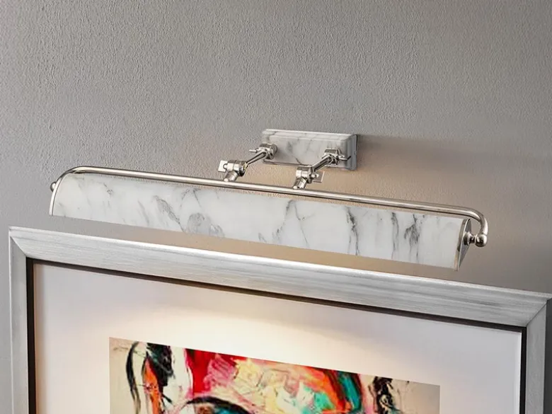 Große Bilderleuchte WINCHFIELD verstellbar, Marmoroptik, Breite 70cm
