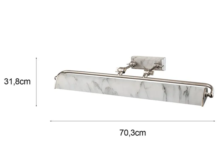 Große Bilderleuchte WINCHFIELD verstellbar, Marmoroptik, Breite 70cm