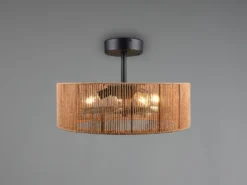Große Boho Deckenleuchte SMILLUM mit Ventilator & Fernbedienung Ø 61cm