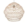 Große Boho Pendelleuchte HIVE mit Lampenschirm geflochten Hanfseil, Ø 60cm