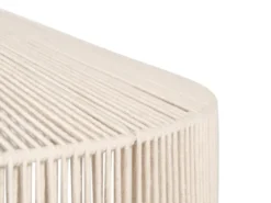 Große Boho Pendelleuchte SVEA Lampenschirm aus Baumwolle Beige, Ø 61cm