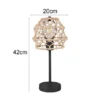 Große Boho Tischlampe HIVE Lampenschirm geflochten aus Hanfseil, Höhe 42cm