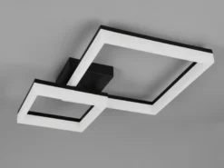 Große Deckenleuchte CAMINO Schwarz mit 2 LED Leuchteinheiten, Breite 62cm
