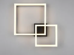 Große Deckenleuchte CAMINO Schwarz mit 2 LED Leuchteinheiten, Breite 62cm