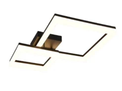 Große Deckenleuchte CAMINO Schwarz mit 2 LED Leuchteinheiten, Breite 62cm