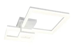 Große Deckenleuchte CAMINO Weiß mit 3 LED Leuchteinheiten, Breite 65cm