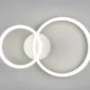 Große Deckenleuchte SCOPE mit zwei LED Ringen in Weiß, Breite 51cm