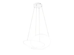 Große dimmbare LED Pendelleuchte DARVIN in Weiß, Breite 84cm