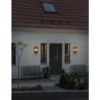 Große LED Außenwandlaterne aus Messing mit Klarglas, Höhe 40cm