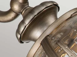 Große LED Außenwandleuchte im Jugendstil, Bronze Höhe 58cm