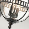 Große LED Außenwandleuchte im Jugendstil, Anthrazit Höhe 49cm
