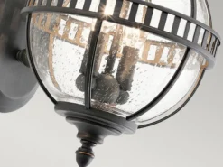 Große LED Außenwandleuchte im Jugendstil, Anthrazit Höhe 49cm