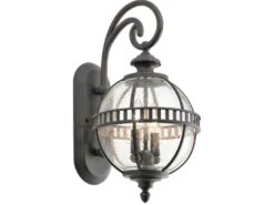 Große LED Außenwandleuchte im Jugendstil, Anthrazit Höhe 49cm