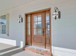 Große LED Außenwandleuchte im Jugendstil, Anthrazit Höhe 49cm