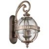 Große LED Außenwandleuchte im Jugendstil, Bronze Höhe 49cm
