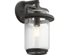 Große LED Außenwandleuchte im Vintage Industrial Style, Höhe 44cm
