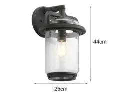 Große LED Außenwandleuchte im Vintage Industrial Style, Höhe 44cm