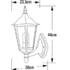 Große LED Außenwandleuchte Laterne stehend aus Aluminium Weiß, Höhe 44cm