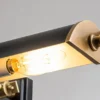 Große LED Bilderleuchte in Schwarz-Altmessing, verstellbar, Breite 70cm