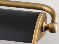 Große LED Bilderleuchte in Schwarz-Altmessing, verstellbar, Breite 70cm