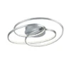 Große LED Deckenlampe GALE Silber, dimmbar über Schalter, Breite 60cm