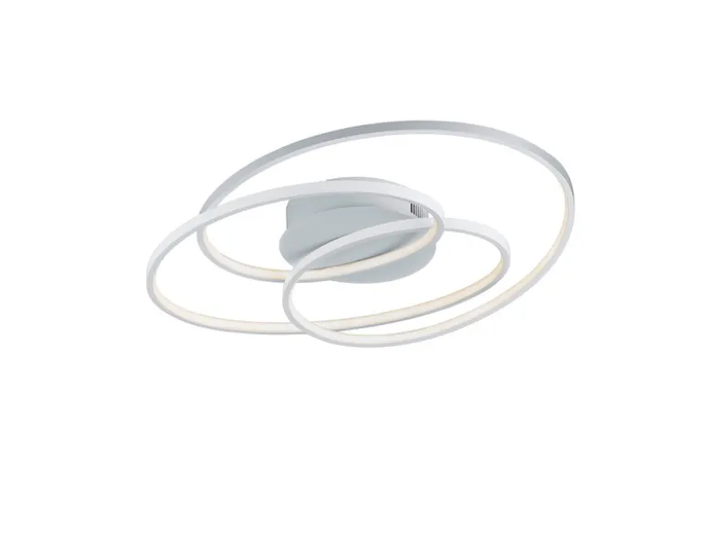 Große LED Deckenlampe GALE Weiß, dimmbar über Schalter, Breite 60cm