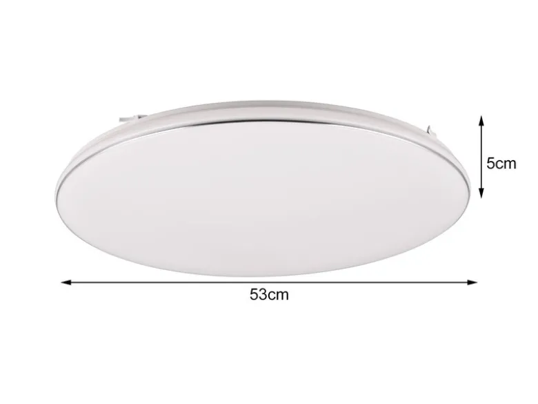 Große LED Deckenleuchte BLANCA flach, hell & dimmbar, Warmweiß Ø 53cm