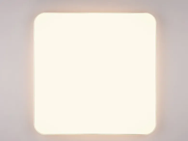 Große LED Deckenleuchte BLANCA flach, hell & dimmbar, Warmweiß, Quadrat 53cm