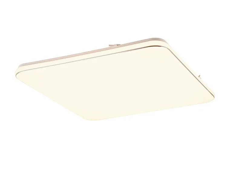 Große LED Deckenleuchte BLANCA flach, hell & dimmbar, Warmweiß, Quadrat 53cm