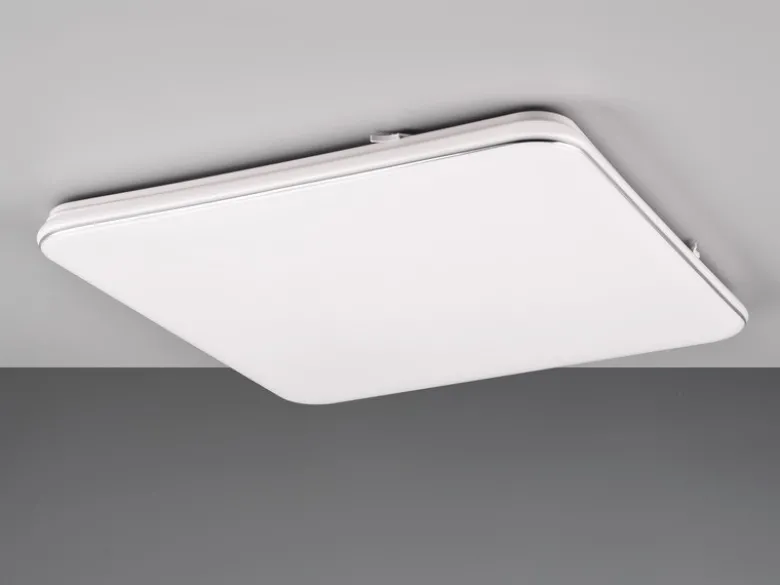 Große LED Deckenleuchte BLANCA flach, hell & dimmbar, Warmweiß, Quadrat 53cm