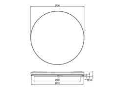 Große LED Deckenleuchte BLANCA flach, hell & dimmbar, Neutralweiß Ø 53cm