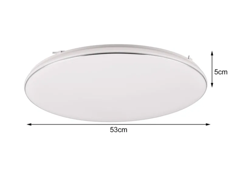 Große LED Deckenleuchte BLANCA flach, hell & dimmbar, Neutralweiß Ø 53cm