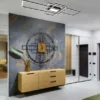 Große LED Deckenleuchte CANTA hell mit 6.600 Lumen, dimmbar, Anthrazit B: 105cm
