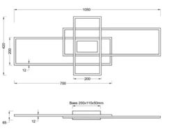 Große LED Deckenleuchte CANTA hell mit 6.600 Lumen, dimmbar, Silber Breite 105cm