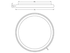 Große LED Deckenleuchte CARDONA hell & dimmbar über Schalter, Weiß rund Ø 75cm