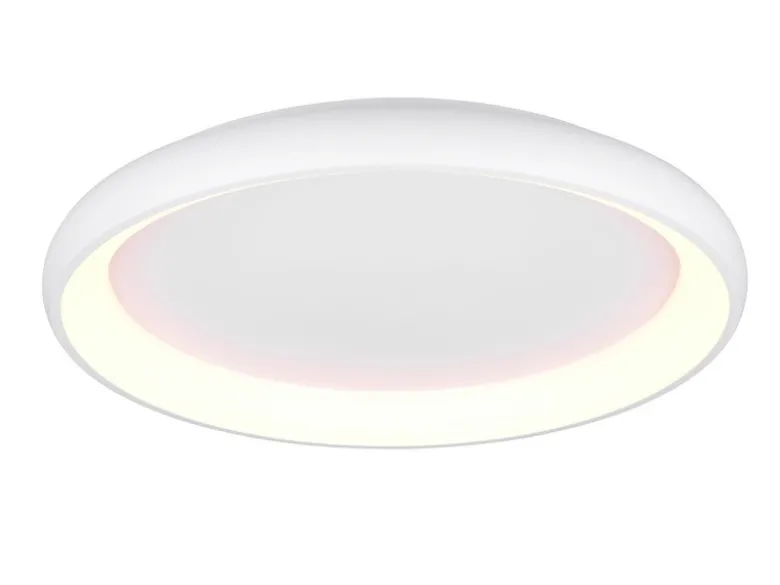 Große LED Deckenleuchte CARDONA hell & dimmbar über Schalter, Weiß rund Ø 75cm