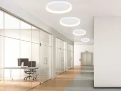 Große LED Deckenleuchte CARDONA hell & dimmbar über Schalter, Weiß rund Ø 75cm