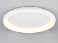 Große LED Deckenleuchte CARDONA hell & dimmbar über Schalter, Weiß rund Ø 75cm