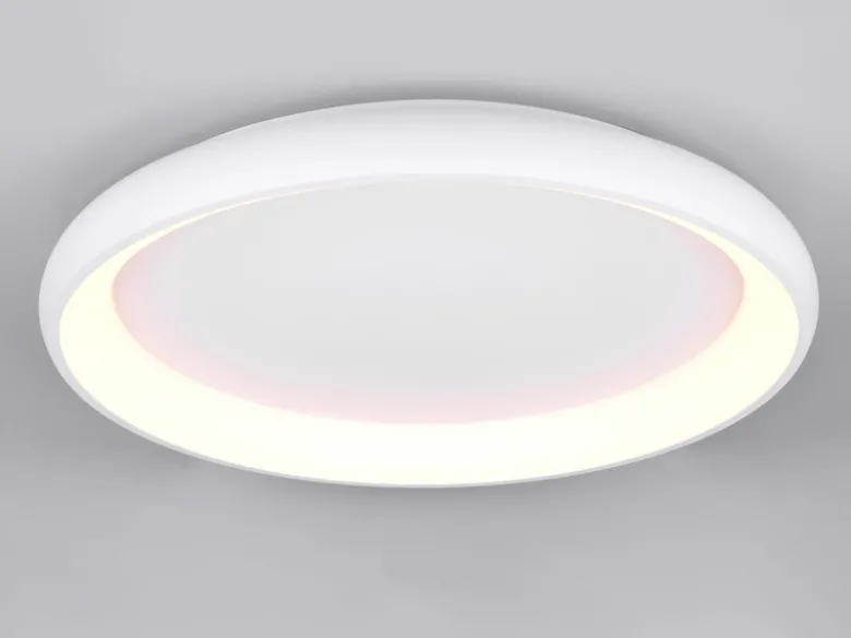 Große LED Deckenleuchte CARDONA hell & dimmbar über Schalter, Weiß rund Ø 75cm