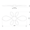 Große LED Deckenleuchte FLY geschwungen Weiß, Breite 83cm